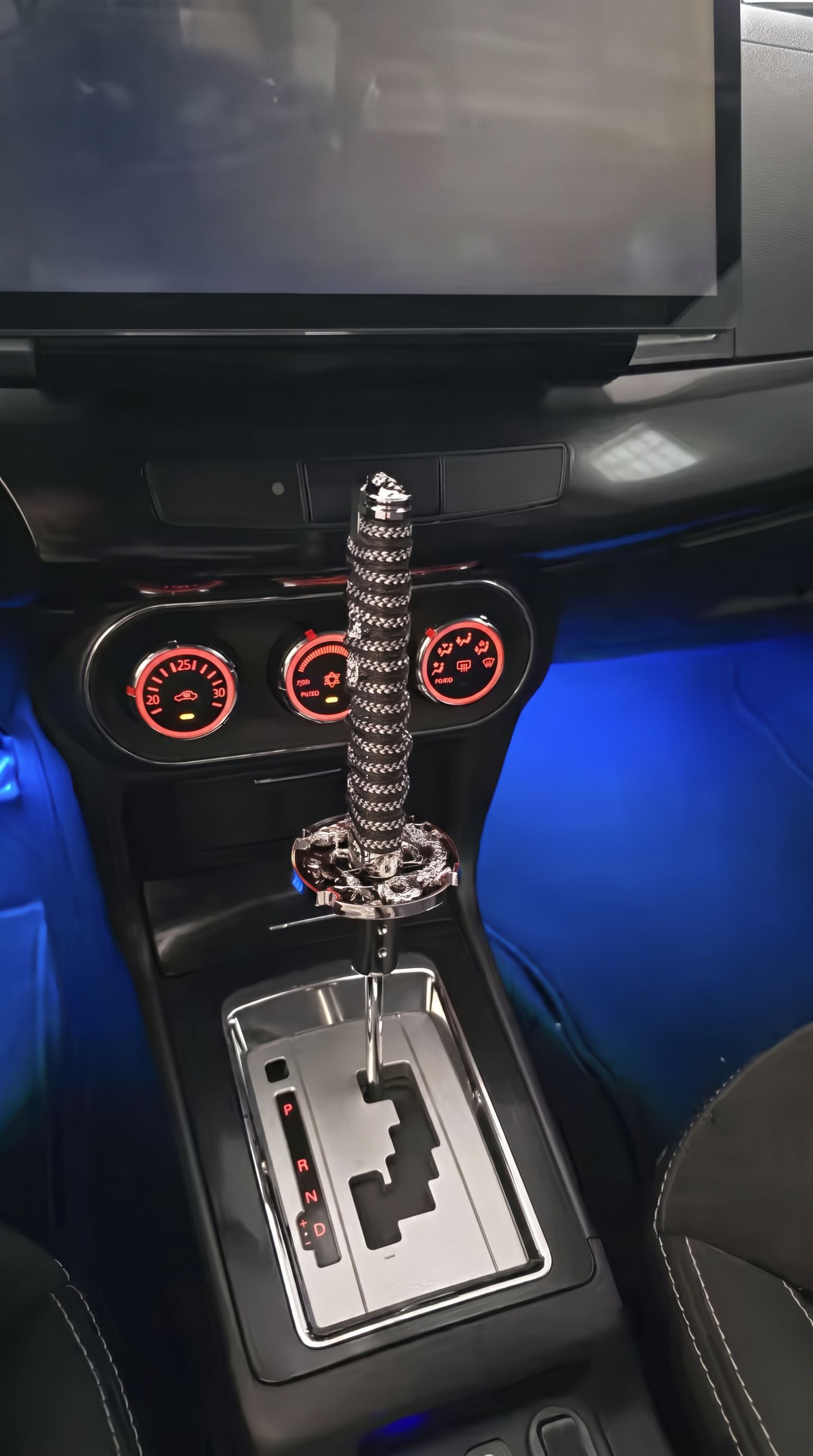 Perilla de cambio katana JDM — 15 cm, con adaptador