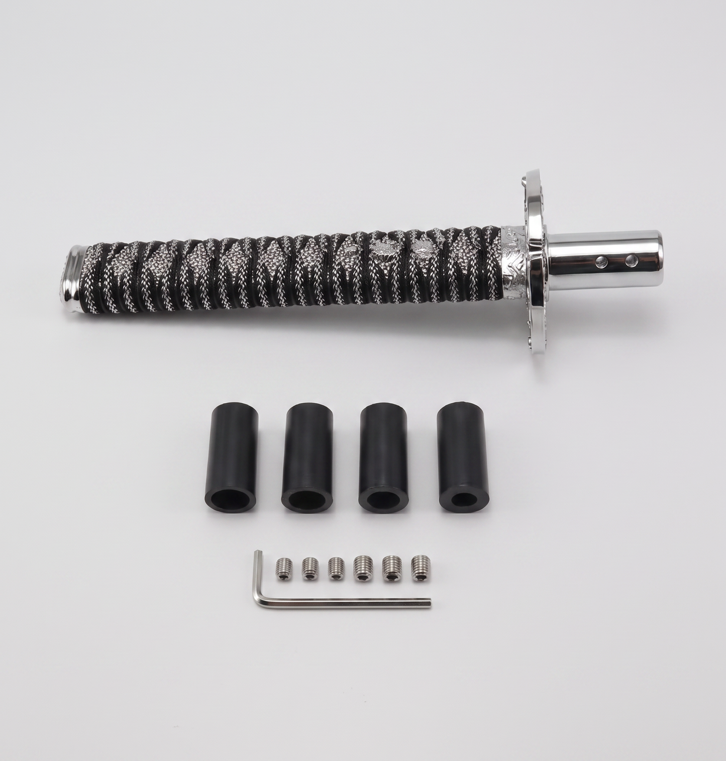 Perilla de cambio katana JDM — 15 cm, con adaptador