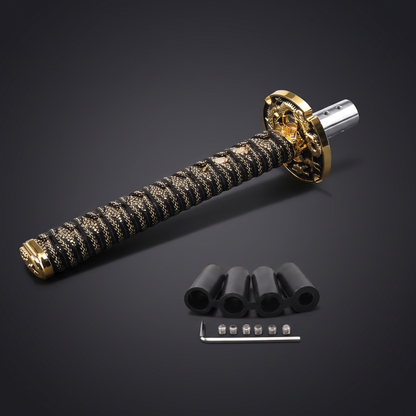 Perilla de cambio katana JDM — 15 cm, con adaptador