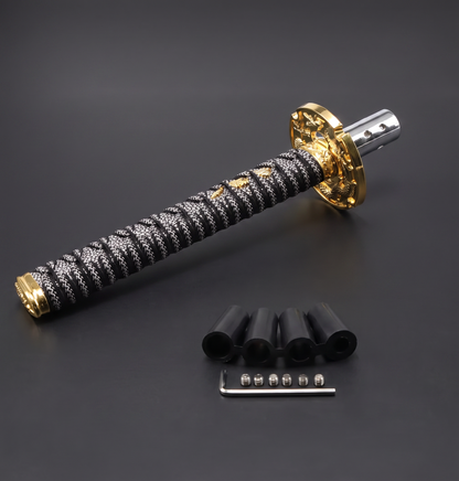 Perilla de cambio katana JDM — 15 cm, con adaptador
